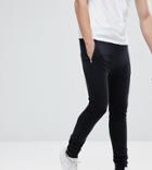 Asos Tall Extreme Super Skinny Joggers With Gold Zip Pockets - Black