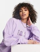Diesel F-ang-r30 Circle Logo Sweat-shirt In Lilac-purple