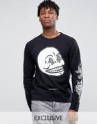 Cheap Monday Black And White Rose Sweater - Black