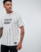 Pull & Bear T-shirt In White With Stripes - White