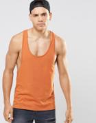 Asos Tank With Extreme Racer Back In Rust - Rust
