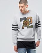 Adidas Originals Mad Plaid Crew Sweatshirt In Gray Ay9292 - Gray