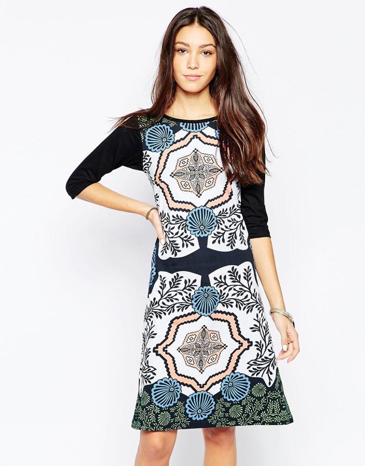 Your Eyes Lie Treasure Box Swing Dress - Multi