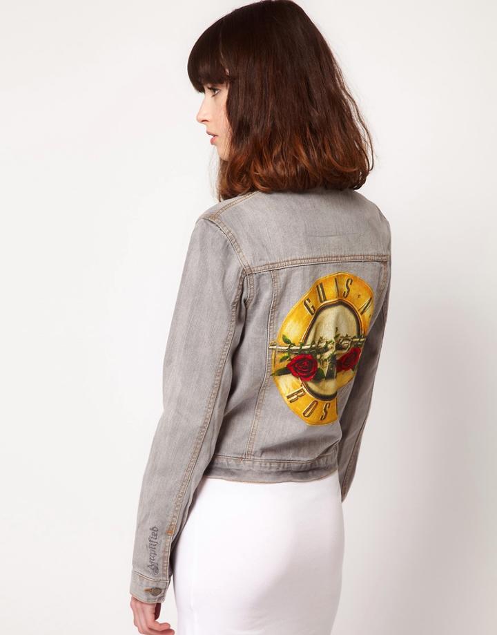 Amplified Guns & Roses Denim Jacket - Black