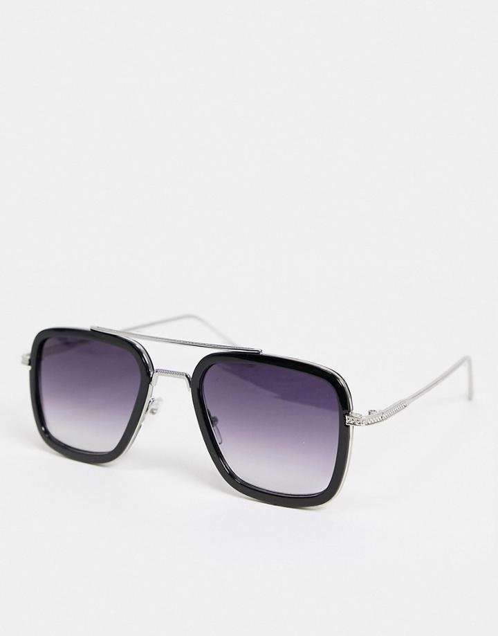 Madein 70s Collection Gold Frame Sunglasses-black