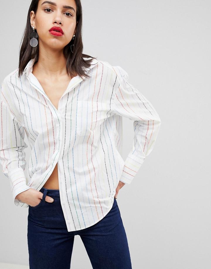 Sportmax Code Never To Late Rainbow Shirt - White