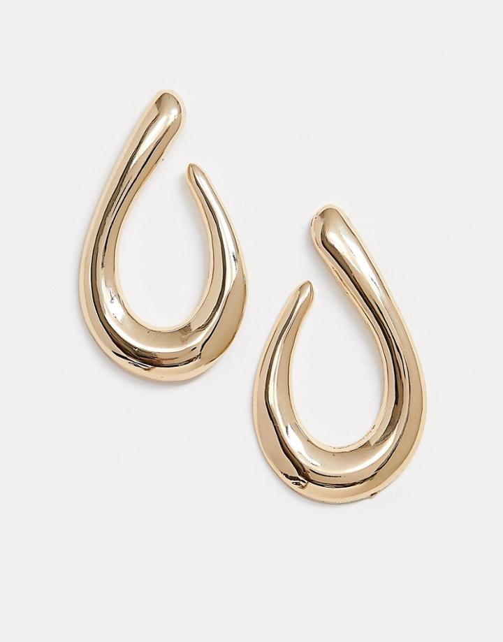 River Island Teardrop Earrings In Gold