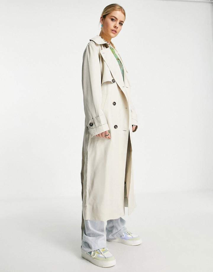 Weekday Trench Coat In Beige-neutral
