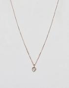 Ted Baker Rose Gold Crystal Heart Pendant Necklace