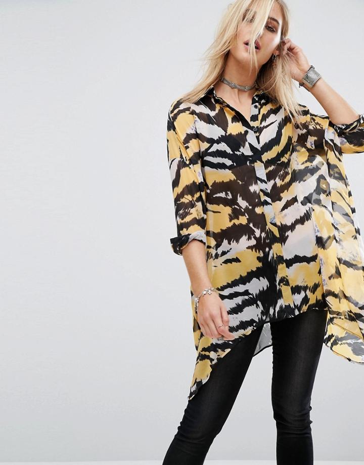 Religion Tiger Print Shirt - Multi