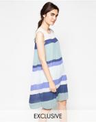 Y.a.s Color Block Pleated Dress - Colourblock