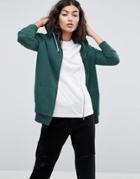 Asos Zip Through Hoodie - Green