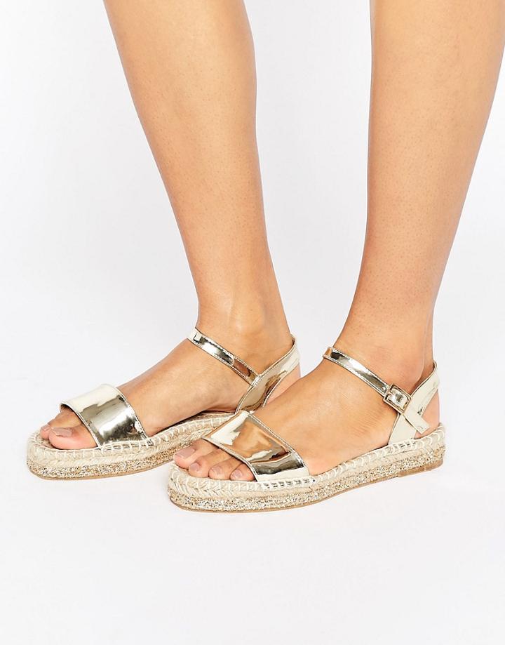 Asos Jolene Sandal Espadrilles - Gold