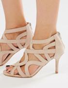 Oasis Cut Out Heeled Sandals - Nude
