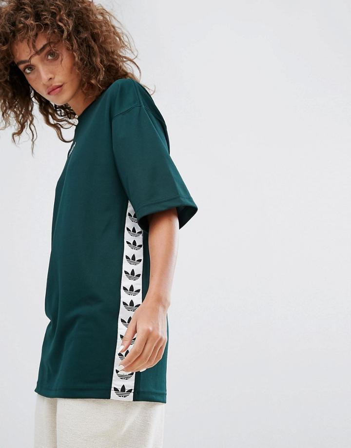 Adidas Originals Tnt Tape Tee In Green - Green