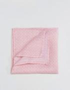 Asos Pocket Square In Textured Polka - Pink