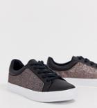 Asos Design Wide Fit Vanish Lace Up Sneakers