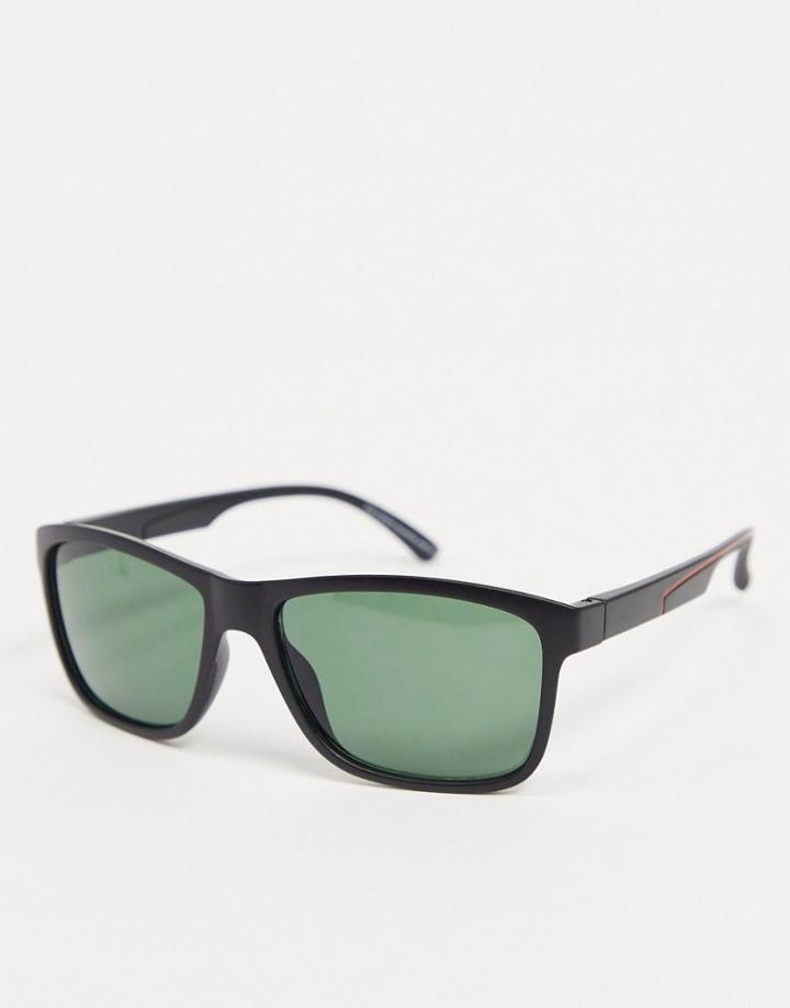 Svnx Square Sunglasses In Matte Black