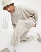 Asos Design Coordinating Oversized Sweatpants With New York City City Print-grey