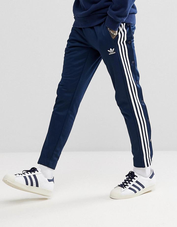 Adidas Originals Adicolor Popper Joggers In Navy Cw1285 - Navy