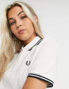 Fred Perry Twin Twipped Polo Shirt In White