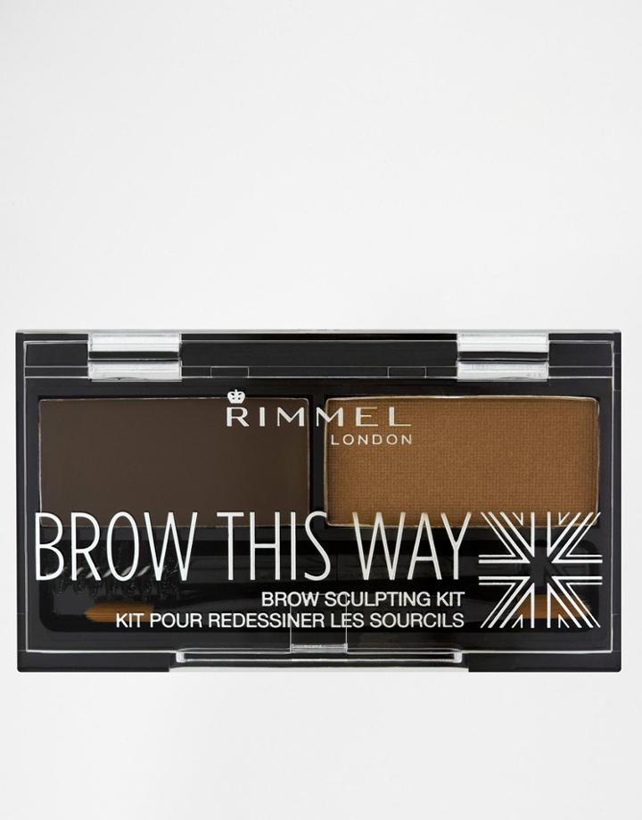 Rimmel London Brow This Way Eyebrow Kit - Mid Brown