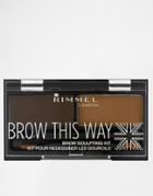 Rimmel London Brow This Way Eyebrow Kit - Mid Brown
