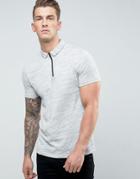 Brave Soul Polo With Zip - White