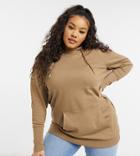 Vero Moda Curve Premium Oversized Hoodie In Tan-brown