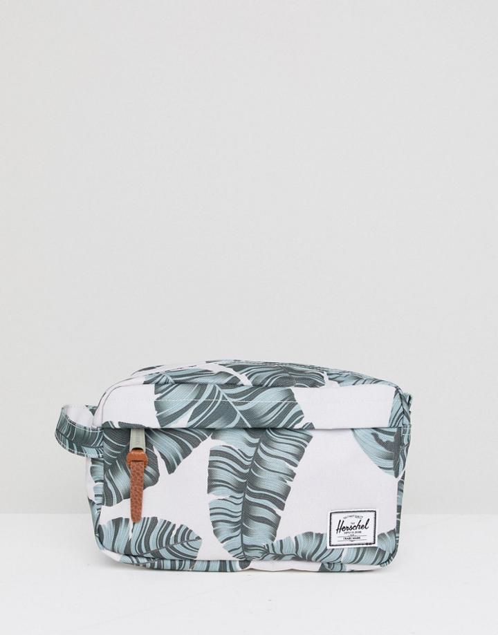 Herschel Supply Co Chapter Toiletry Bag In Palm Print 5l - Beige