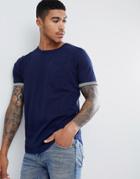 Ringspun Breton Stripe T-shirt With Pocket - Gray