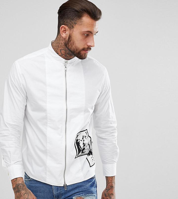 Diesel Zip Through Shirt Photo Detail - White