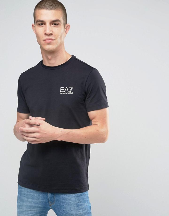 Emporio Armani Ea7 T-shirt With Chest Logo In Black - Black