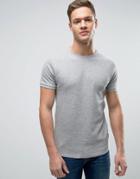 Bellfield Muscle Fit T-shirt In Waffle - Gray