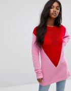 Prettylittlething Color Block Sweater - Multi