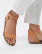 New Look 2-part Stud Flat Sandal - Tan