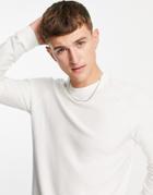 Jack & Jones Core Raglan Sweater In White