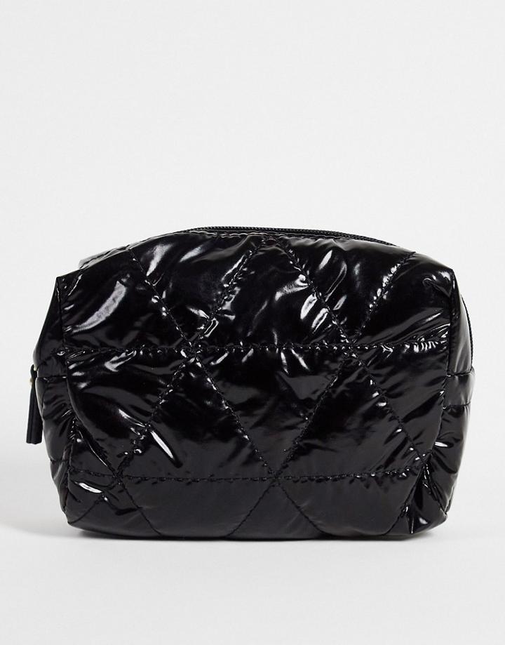 Miss Selfridge Black Nylon Make Up Bag
