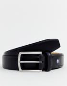 Ben Sherman Target Logo Belt In Black