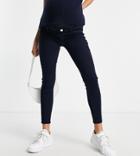 River Island Maternity Molly Mid Rise Jean In Dark Denim-blues