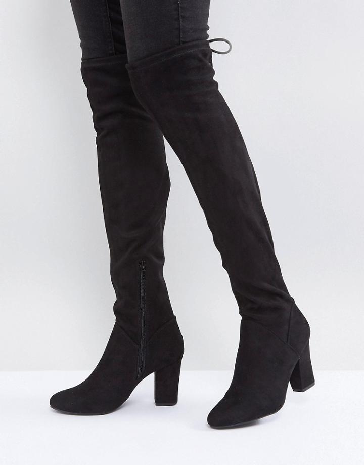 Call It Spring Culkin Over The Knee Boots - Black