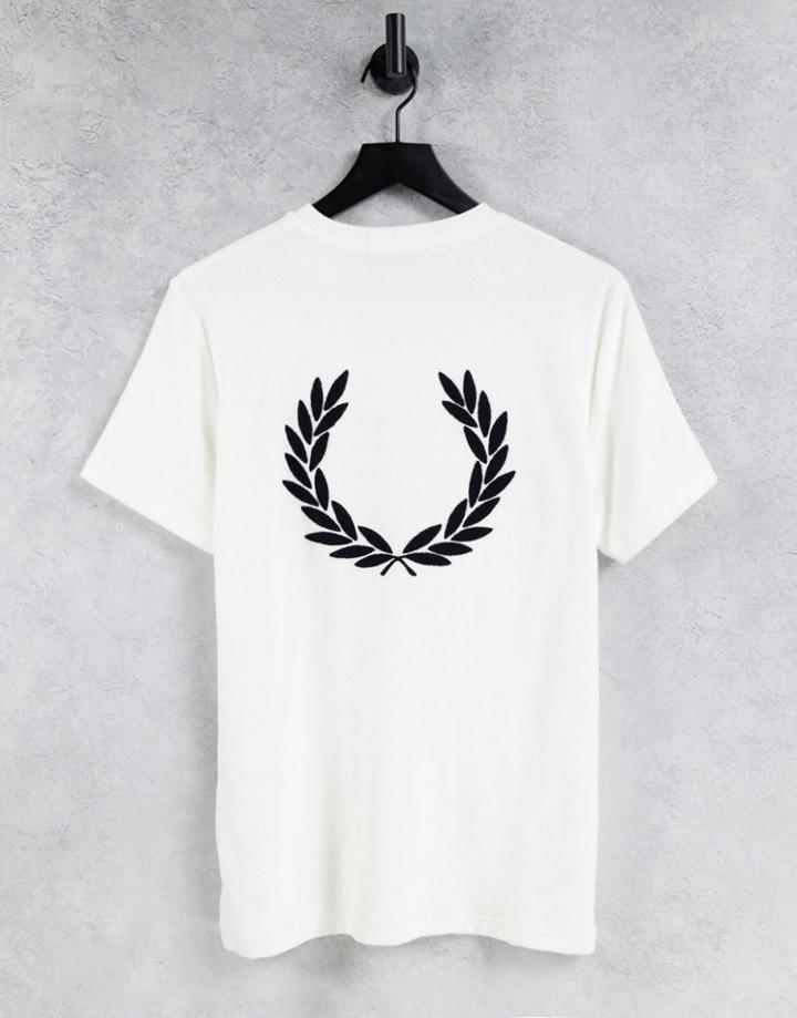 Fred Perry Towelling T-shirt In White