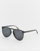 Quay Australia Retro Sunglasses In Gray Smoke - Gray