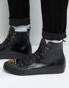 Asos Sneakers In Black With Studded Toe Cap - Black