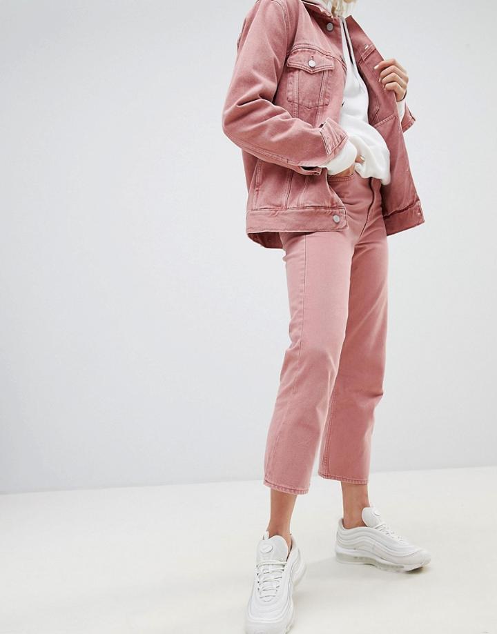 Weekday Voyage Crop Mom Jean - Pink