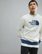 The North Face Drew Peak Crew Neck Sweatshirt In Oatmeal Heather - Beige