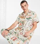 Reclaimed Vintage Inspired Short Sleeve Shirt In Resort Print - Part Of A Set-multi