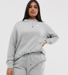 Nike Plus Essentials Fleece Hoodie In Gray-grey