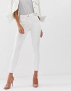 River Island Amelie Skinny Jeans In White - White