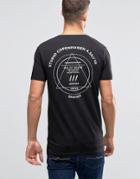 Asos Longline Muscle T-shirt With Studio Copenhagen Back Print - Black